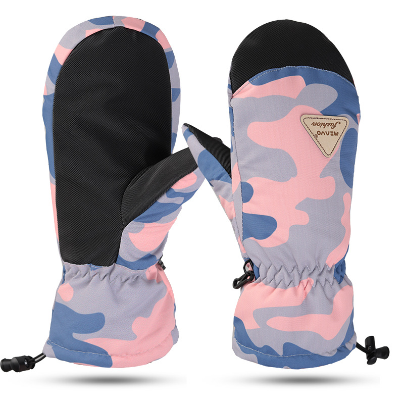 Guantes de invierno para hombres y mujeres de invierno de snowboard cálido resistente al desgaste de equitación antideslizante a prueba de viento frío impermeable y dedo guantes tapados