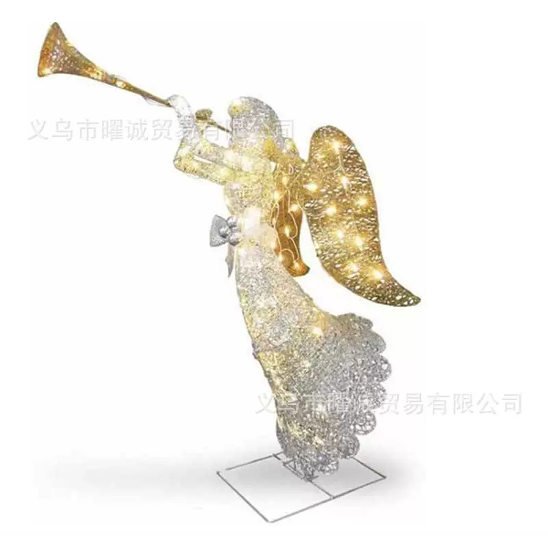 Трансграничный новый продукт светящийся Ангел праздничное украшение светодиодный Рождественский открытый сад украшение акрил с шарфом