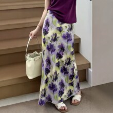 深圳南油2026夏季新款时尚松紧腰包臀侧开叉A字版鱼尾裙半身裙女