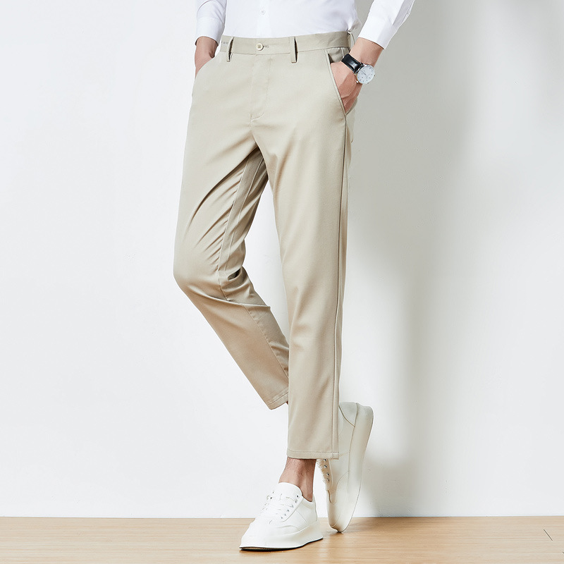 Men's Cropped Pants Autumn Tapered Pants Slim Fit Casual Pants Versatile Tapered Leg Pants Sports Casual Pants