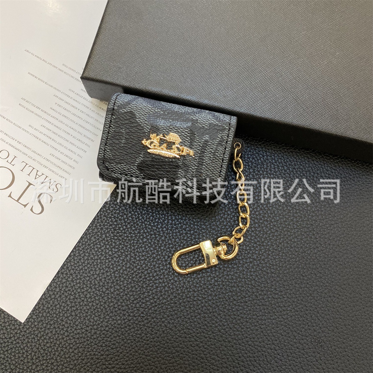 Transfronterizo 2025 nueva billetera corta billetera pequeña bolsos de auriculares multifuncionales bolsos colgados en línea 3D