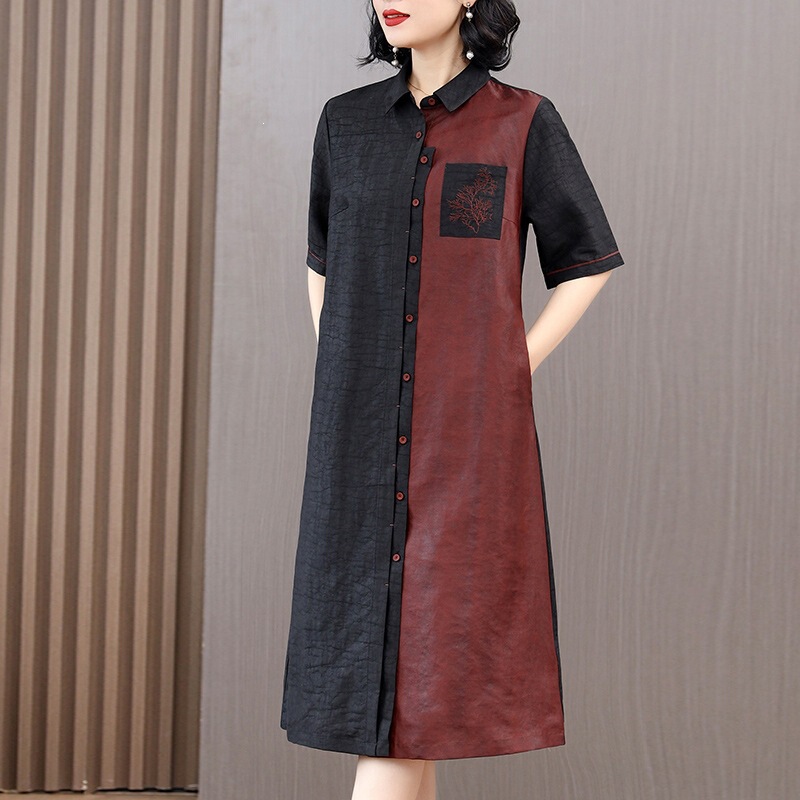 High-End Silk Dress for Middle-Aged Mothers, 2026 Summer New Style, New Chinese-Style Elegant Fashion Qipao Dress High-End Silk Dress for Middle-Aged Mothers, 2026 Summer New Style, New Chinese-Style Elegant Fashion Qipao Dress