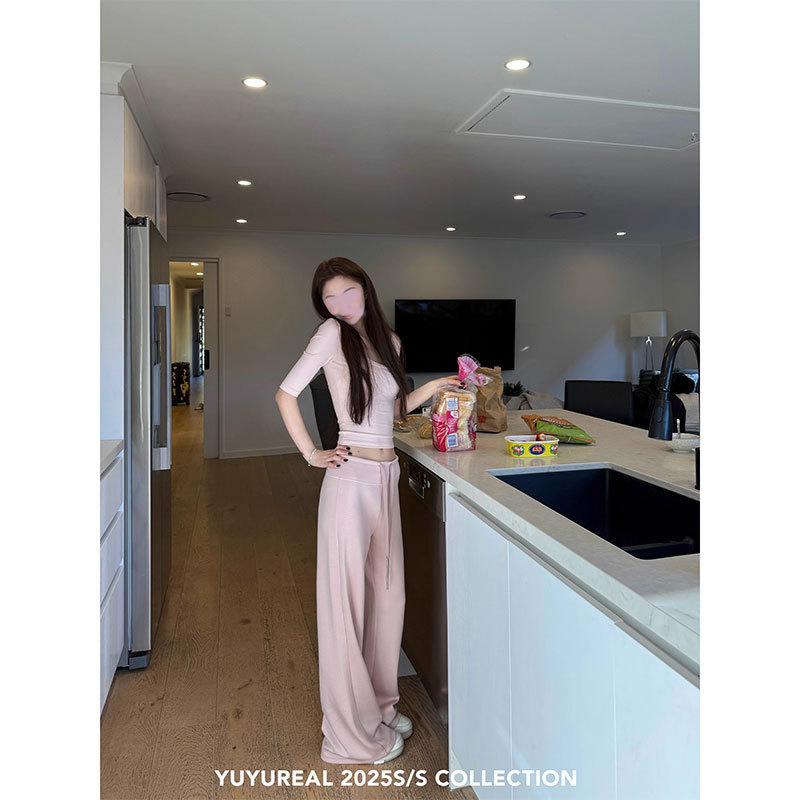 YUYUREAL soft2.0 舒适早秋 320g轻氧莫代尔糯糯针织裤|undefined