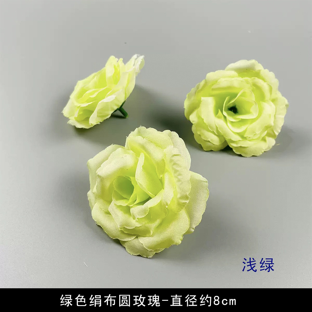 Simulación verde flor al por mayor flor falsa hecha a mano material pinza de flores accesorios de tocado de flor pequeña decoración del salón de bodas