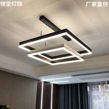 方形客厅灯吊灯简约轻奢灯饰led创意个性长方形大厅吸顶网红灯具