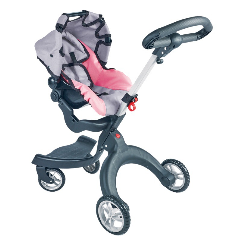 Feili exportación de juguetes de alta gama tres en uno nuevo juguete de casa de juego multifuncional Walker simulación muñeca cochecito