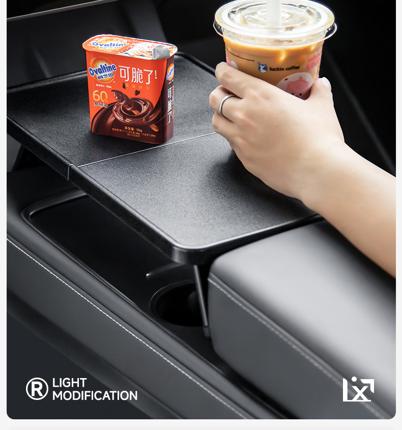 Cross-Border Applicable Model Y/3Yl Tesla Car-Mounted Small Table Board, Front Center Console Dining Tray, Foldable Small Table Board Wholesale
