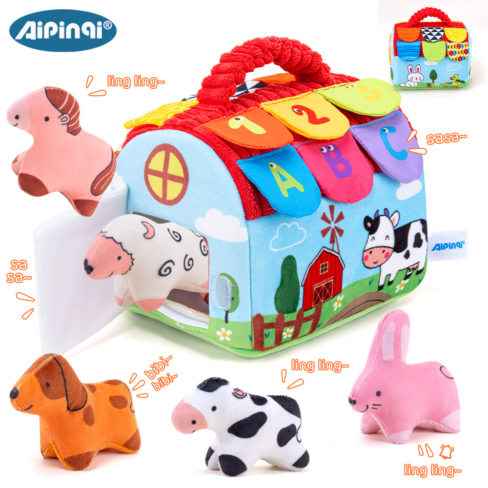 Aipinqi granja bebé juguetes caseros para bebés agarrar herramientas de entrenamiento puzzle juguetes interactivos de educación temprana