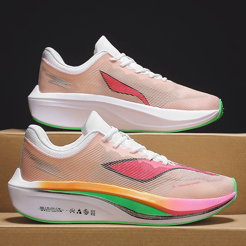 Новая спортивная обувь с дышащей сеткой, профессиональные кроссовки с карбоновой пластиной, мужские модные дышащие удобные кроссовки с мягкой подошвой