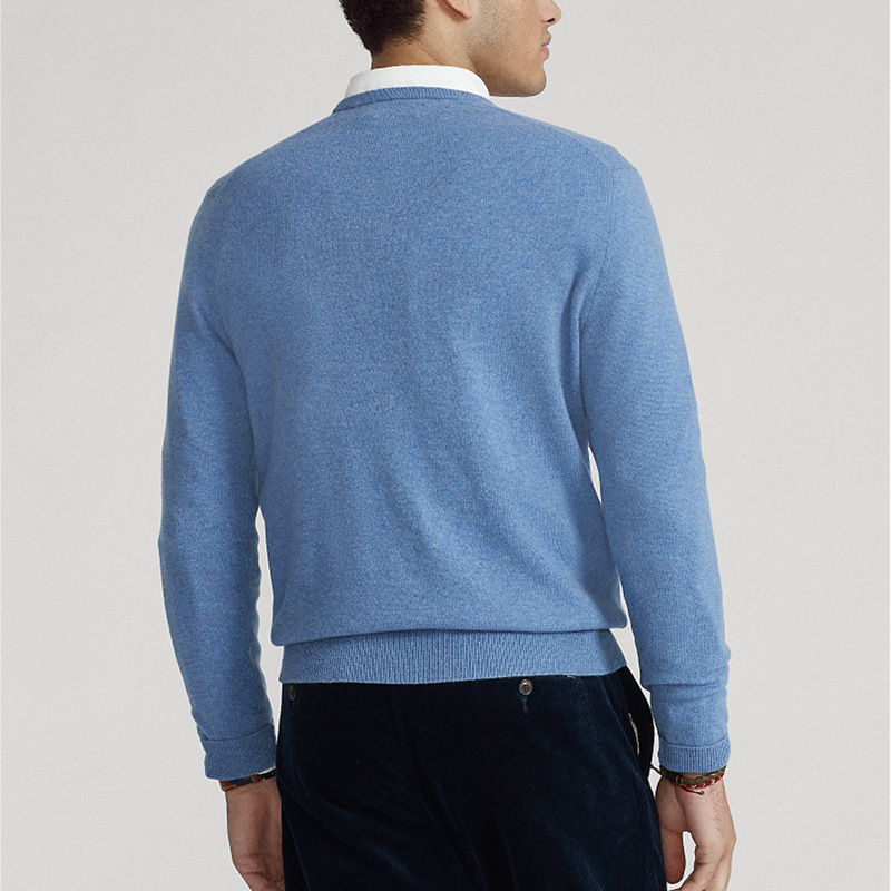 8508 Amerikanischer Business-Pullover mit V-Ausschnitt, trendiges Herren-Hemd für junge Leute, figurbetonter Strickpullover mit Herzausschnitt für Herren_voghion.com
