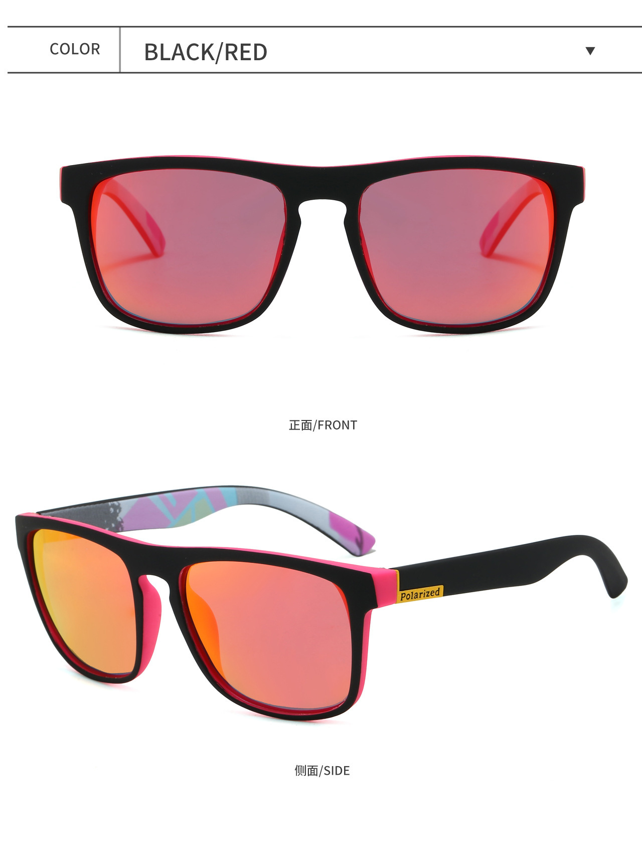 Cross-border Men's Polarized Sunglasses European and American Outdoor Cycling Glasses Women's Retro Fashion Sports Sunglasses
