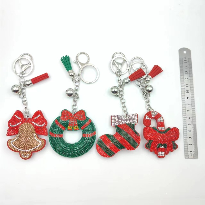 国境を越えた新しいクリスマスアクセサリーのホットドリルのキーホルダークリスマスプレゼント装飾部品工場卸売り|undefined