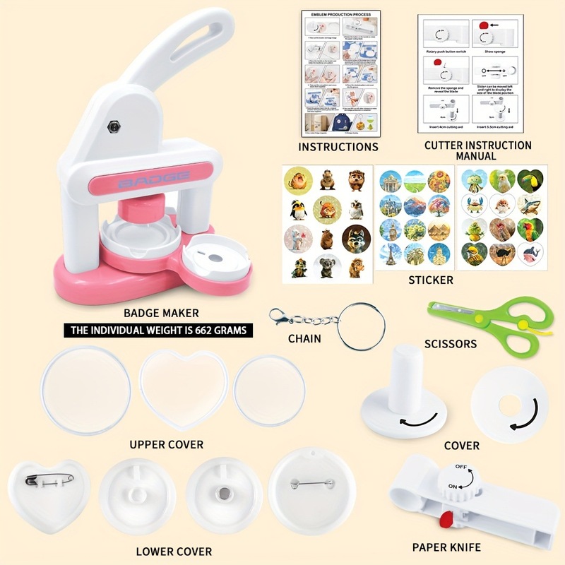 バジ制作機バッジ自家製機バジ自家製機 DIY 子供用バッジ機バッジ製造機|undefined