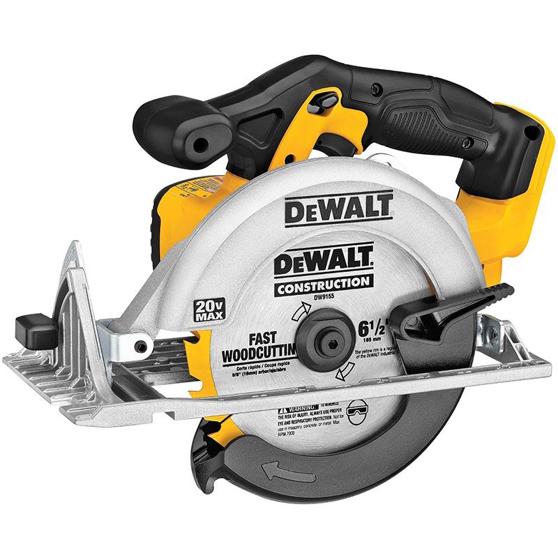 Dewei 20V Litio sierra circular eléctrica Sierra portátil sierra circular de carpintería sierra de mano máquina de corte recargable DCS391N-A9