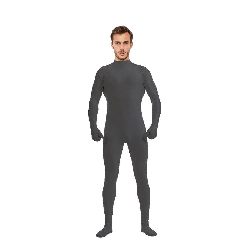 Body de 5 piezas de color sólido, estilo zentai, para danza y espectáculos, éxito de ventas transfronterizo.