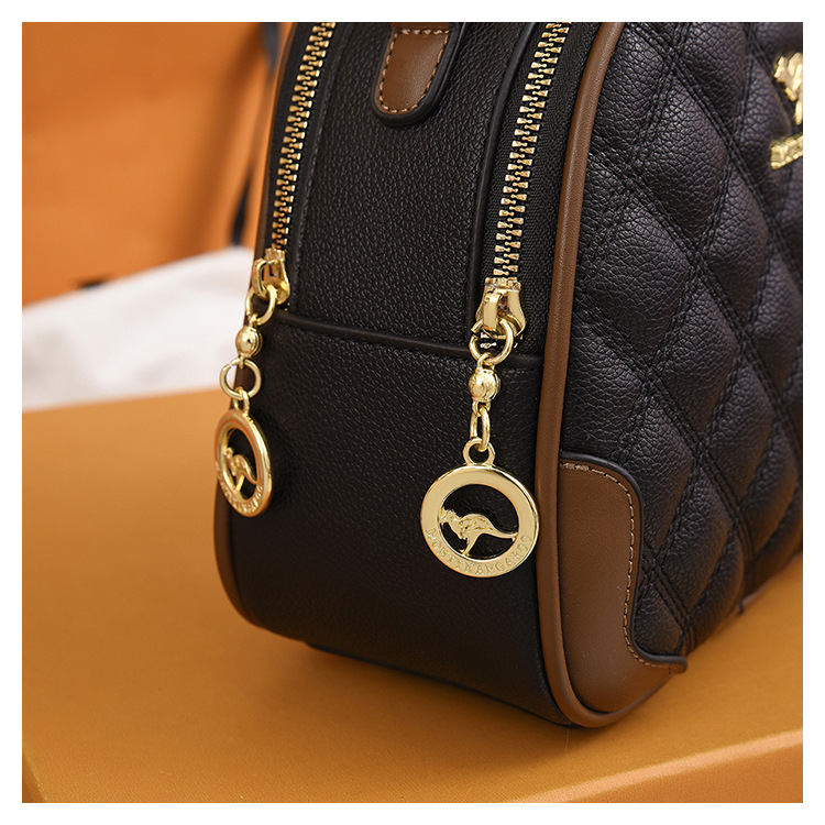 La famosa borsa portaoggetti portatile di Douyin, celebrità di Internet, di fascia alta, Kangaroo, borsa a tracolla monospalla alla moda e versatile, ricamo a rombo_voghion.com