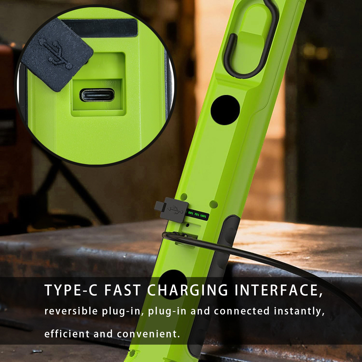 Led Car Repair Work Light, Rechargeable with Magnet, Handheld Anti-Fall Car Repair Light, Emergency Light