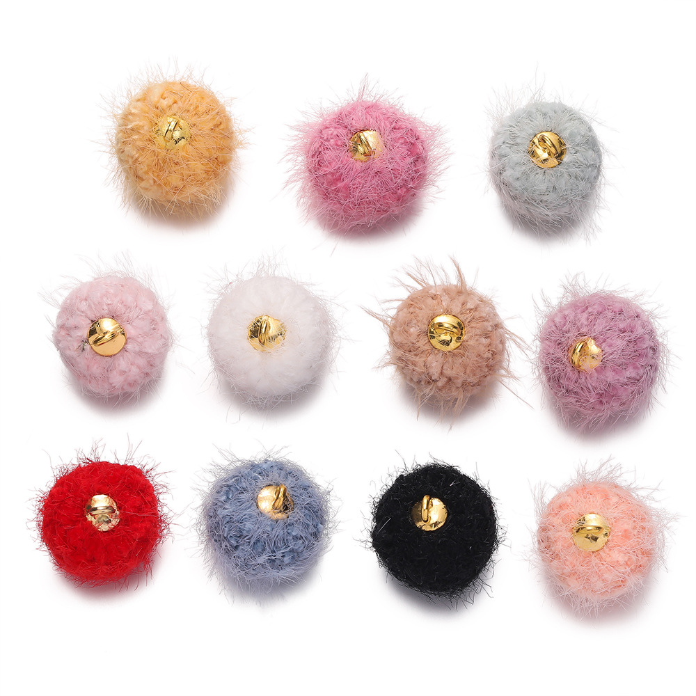 DIY 수제 보석 액세서리 가을과 겨울 모피 공 체리 볼 펜던트 플러시 펜던트 귀걸이 귀걸이 액세서리 도매