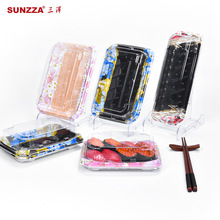Sunzza Package 日式印花皿皿系列塑料寿司盒商超外带防雾打包盒
