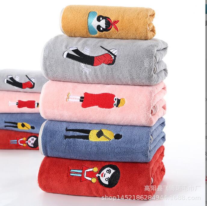 Coral fleece towel bath towel set household adult soft absorbent bath face towel embroidery gift wholesale Coral fleece towel bath towel set household adult soft absorbent bath face towel embroidery gift wholesale