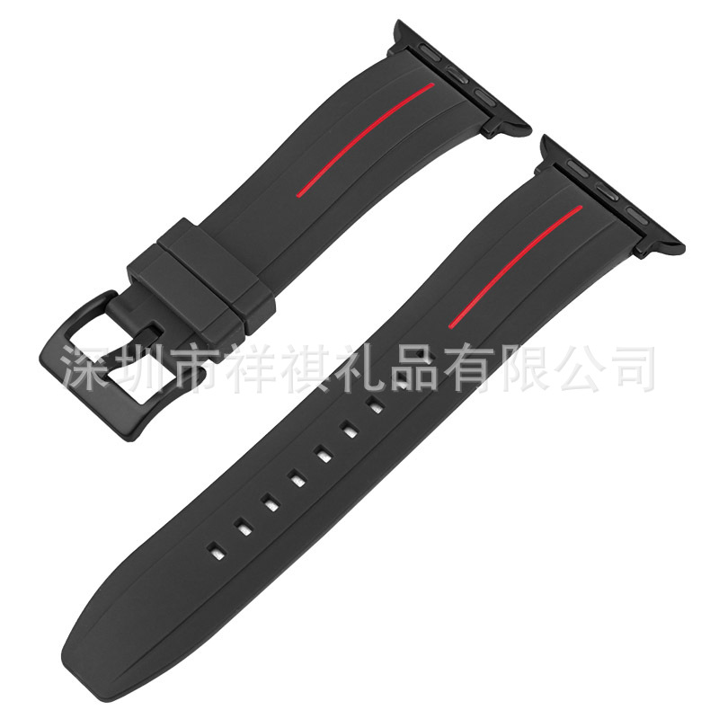 现货批发适用苹果手表678代iwatch45智能手表橡胶TPU防水弧形表带详情16