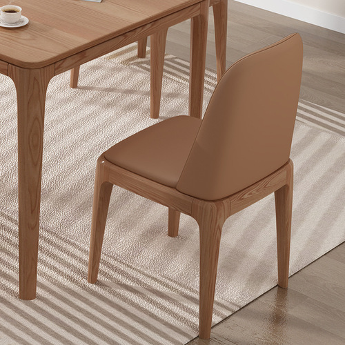 Nordic ash solid wood dining table and chair combination modern simple rectangular table small apartment restaurant home dining table