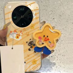 适用oppofindx8s手机壳全包防摔findx7高端手机壳跳跃星星猫咪