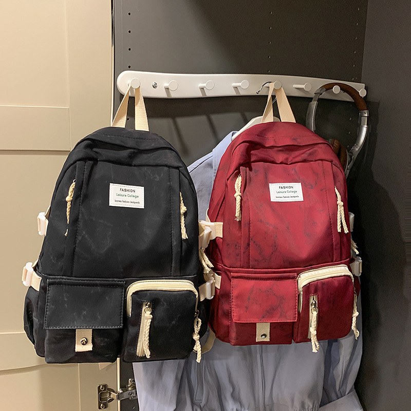 2025 nueva mochila de estilo coreano, mochila de campus de niña linda de moda, pequeña mochila fresca y de gran capacidad para estudiantes de secundaria y preparatoria