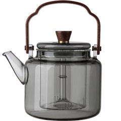 圍爐煮茶壺玻璃茶壺加厚耐熱燒水壺大容量電陶爐煮茶提梁壺蒸茶壺