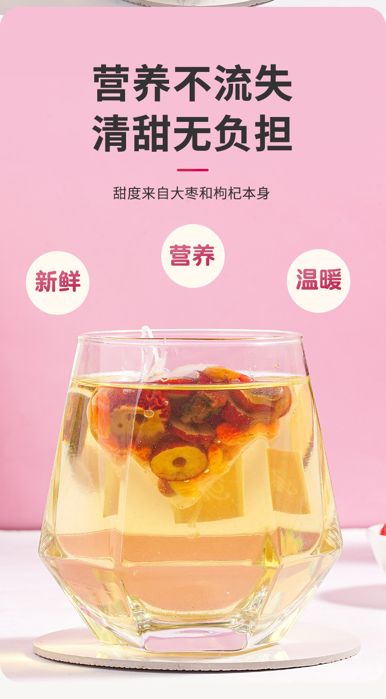 Longan Red Date Goji Tea Bags 250g Cold Brewed Herbal Blend for Daily Wellness specifications