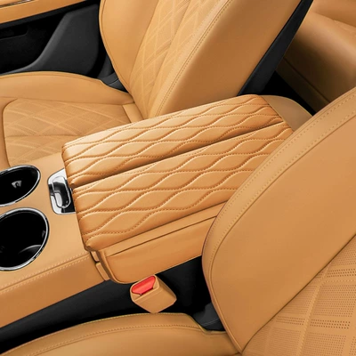 Box Booster Pad, Armrest box pad - leapmoon-c01c11-original-car-color-camel-brown