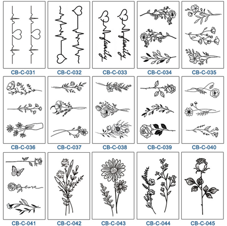 8g Weight tattoo stickers Event & Party Supplies 1 Piece Quantity Weekend, Party Occasion Animal, Flower, Butterfly Pattern Animal Flower Butterfly Tattoos & Body Art 1 Piece 1