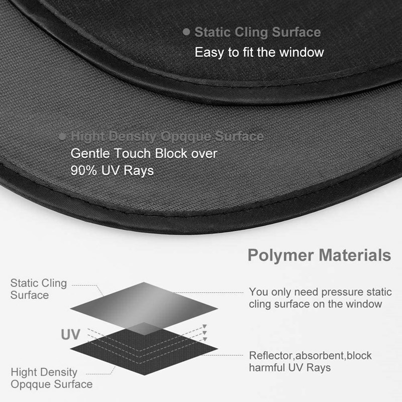 Nuevo coche visera 54*36 ventana de adsorción 80g sombrilla bebé cortina de protección solar sombrilla lateral cortina