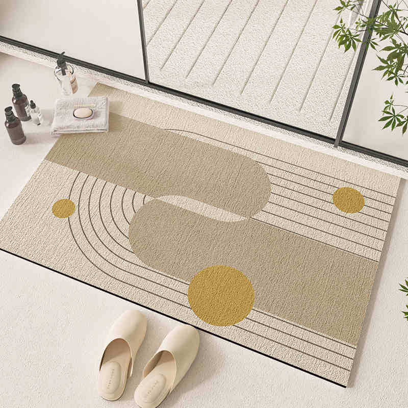 La alfombra de barro de diatomeas Wabifeng absorbe agua, es resistente a la suciedad y es fácil de cuidar.