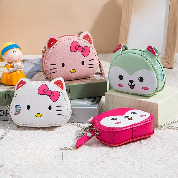 DIY handmade woven bag cartoon kitten suitable change key lipstick bag portable convenient 20 minutes to complete