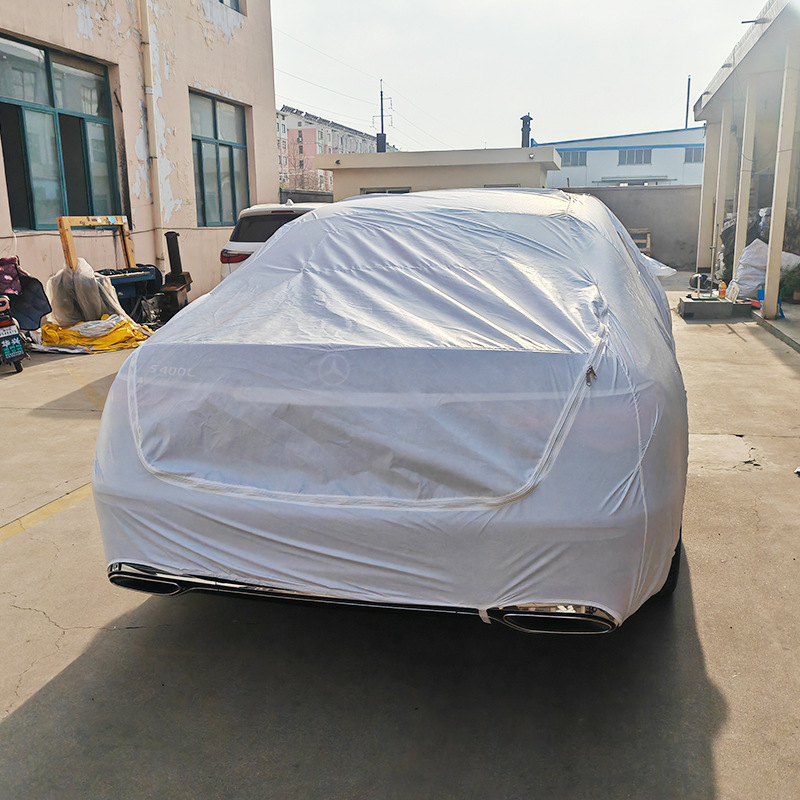 (2개) 새로운 에너지 자동차 재킷 전체 커버 순수 옥스포드 천 두꺼운 자동차 커버 방비 및 자외선 차단제 단일 레이어 유니버설