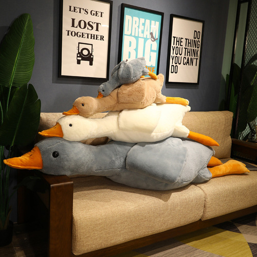Big White Goose Big Goose Exhaust Pillow Lying Down Sleeping Pillow Doll Pillow Plush Toy Sleeping Doll Doll Sleeping Bed
