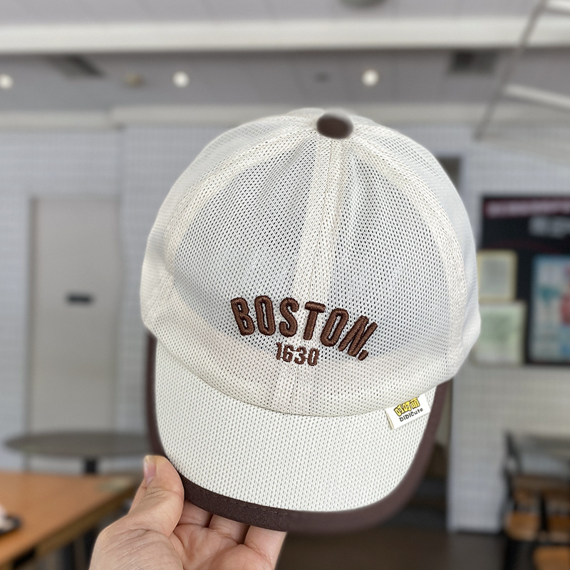 Sombrero de bebé verano malla fina transpirable niño lengua de pato japonesa gorra de béisbol verano viajes para niños sombreado verano