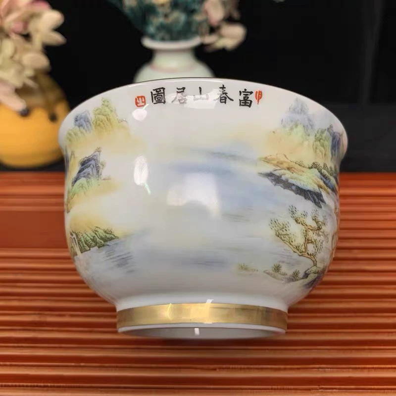 Высококачественная чашка мастера Jingdezhen Fuchun Mountain Juku - одноразовая чашка, чайная керамическая чашка для чая кунг-фу, персональная посвященная