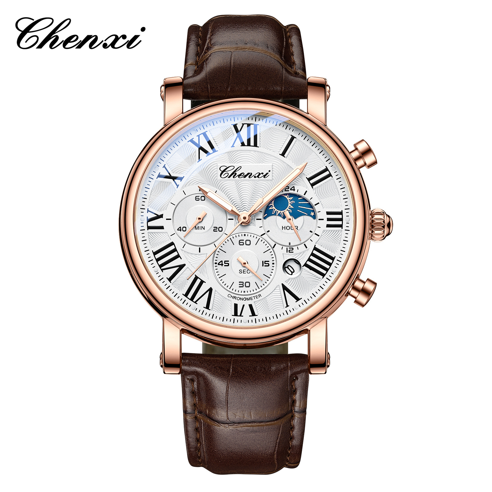 Brown with Rose shell white surface