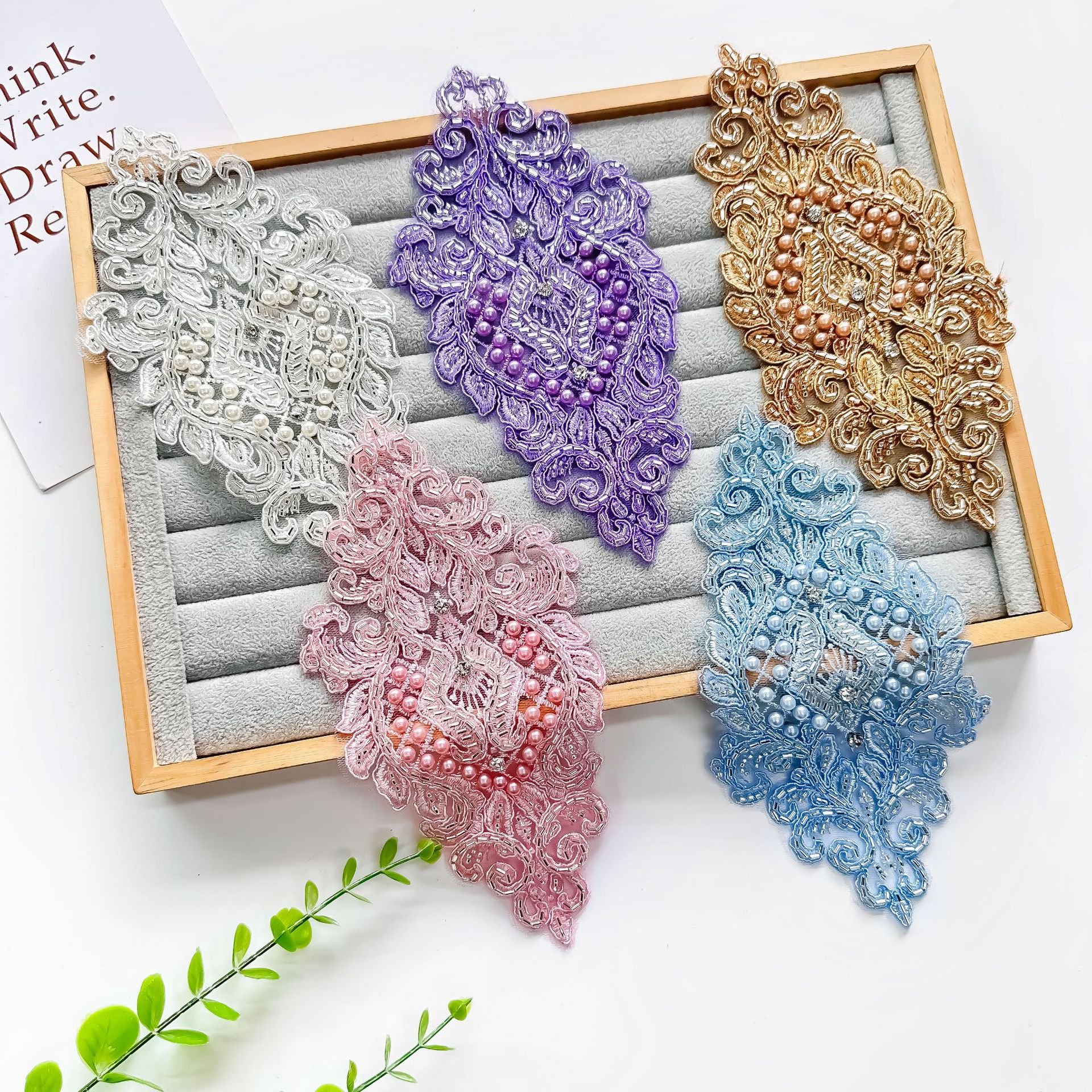 Nuevo estilo nacional multicolor diamante cuentas de clavos bordados didiy vestido de boda vestido de ropa de ropa de ropa accesorios de ropa