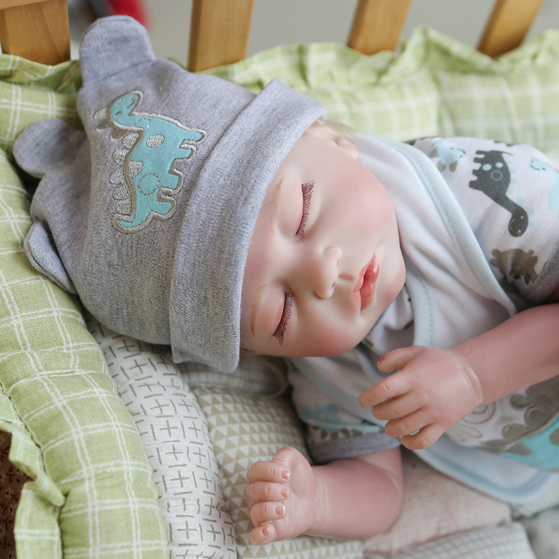 48cm renacido bebé suave cuerpo simulación bebé renacido muñeca para dormir