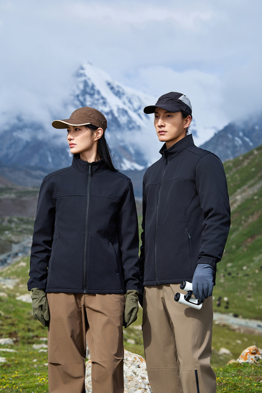 秋冬户外手抓绒软壳冲锋衣企业工作服定制印logo工装风衣外套刺绣|undefined