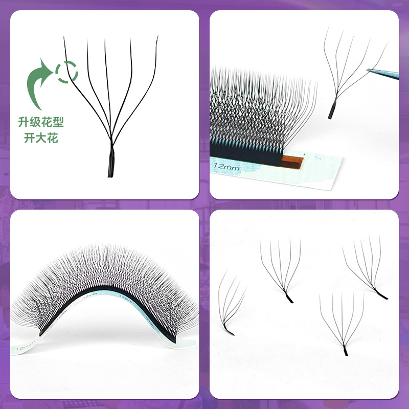 Fábrica de copas de vinos transfronterizas 5DW pestañas falsas, pestañas naturales, pestañas densas, flores, pestañas de injerto, pestañas