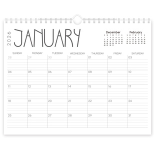 Cross-Border Amazon 2026 Calendar English 12-Month Calendar International Holidays Office Schedule Planning Factory Direct Sale
