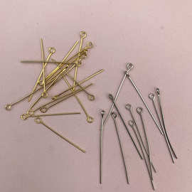 铁度银九型针 九字针 9型针 耳环金属配件 长型串珠针