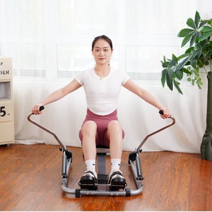 Strictly select double paddle hydraulic 12-speed resistance band slope adjustment simple paddle training indoor small fitness rower