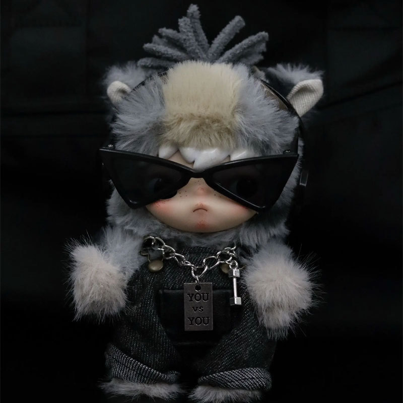 Only Doll Clothes】Suitable for Ono Maru's 17cm Vinyl Figure, Plush Overalls for the Joy of Battle