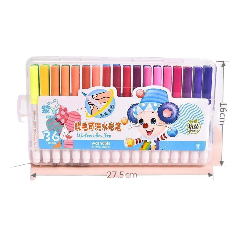 Fábrica de gran capacidad cabeza suave lavable niños acuarela pluma traje kindergarten arte pintura color pluma al por mayor