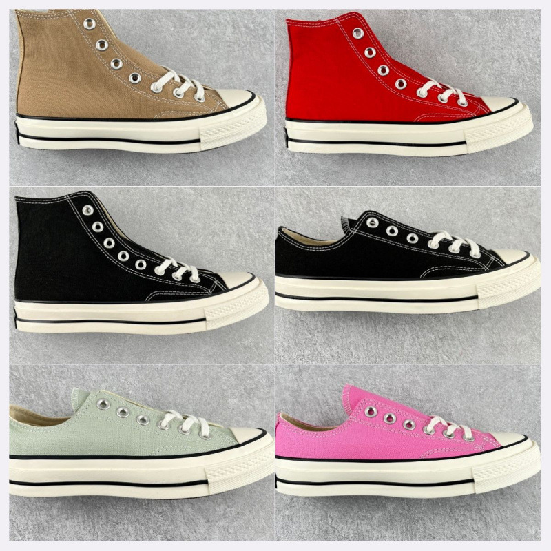Complete Color Matching, High-Quality Meiqi Converse 1970 Classic Low-Cut Canvas Shoes for Men and Women, Casual Couple Sneakers, Versatile